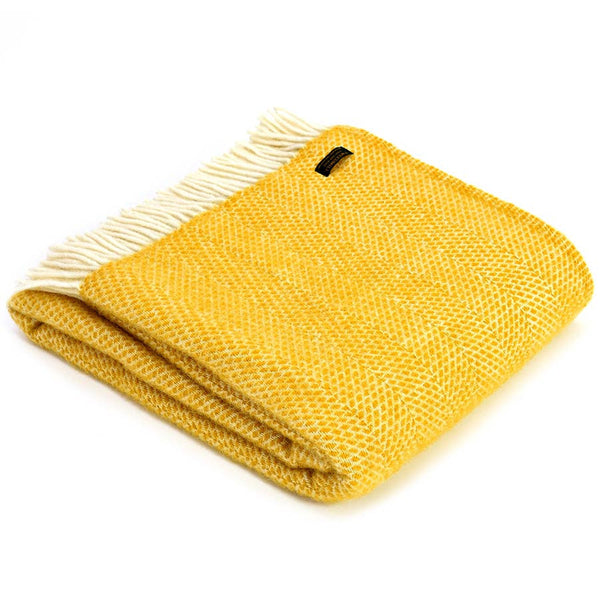 Tweedmill Knee Blanket Throw Beehive Yellow