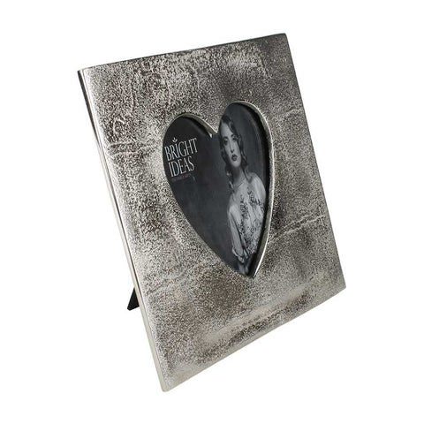 Aluminium Heart Photo Frame 5 x 7"