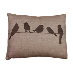 Helkat Cushion Bird On A Wire - Loomstate Linen 43x33cm