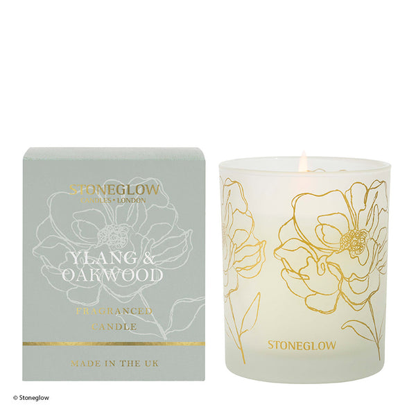 Stoneglow Day Flower New Candle - Ylang & Oakwood