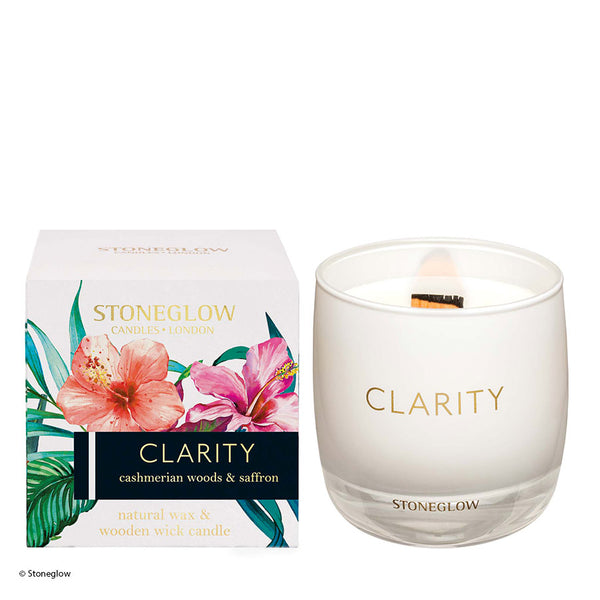 Stoneglow Infusion Clarity Cashmerian Woods & Saffron Candle
